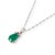 1980s Vintage 1.60 Carat Emerald Diamond 14k White Gold Platinum Necklace For Sale - Image 5 of 7