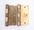 Mid 20th Century Pair of Vintage 3 X 3 In. Brass Plated Steel Spartan Door Hinges For Sale - Image 5 of 5