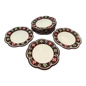 Set of 6 Appetizer Holiday Plates