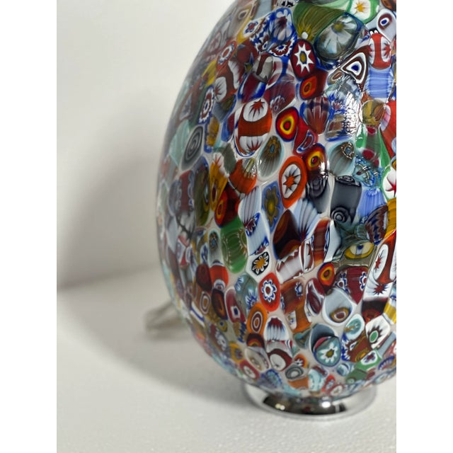 Blue Murano Style Murrine Multicolor Table Lamp For Sale - Image 8 of 12