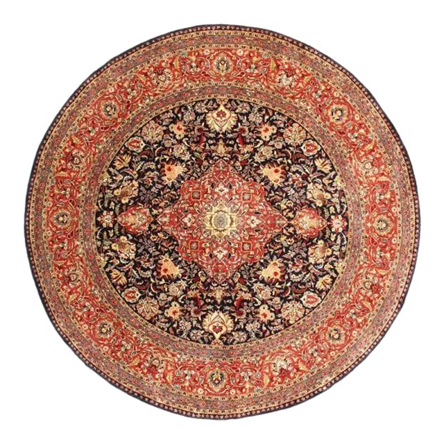 2020s Pasargad Navy Persian Kashan Design For Sale