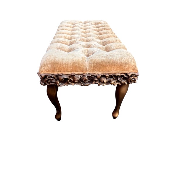 Late 20th Century Late 20th Century Tufted French Style Sears Bench For Sale - Image 5 of 18