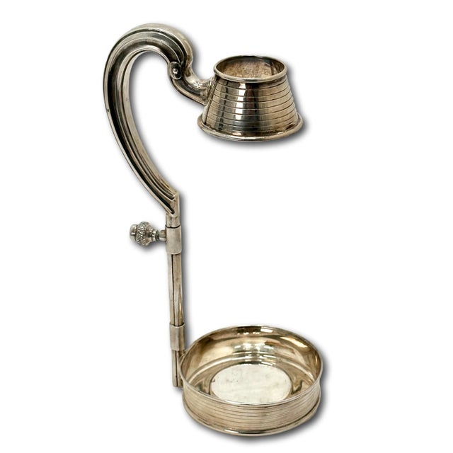 Metal Vintage Late 20th Century Argenteria Peruana ( Peru ) Sterling Silver Wine Bottle Holder - Server For Sale - Image 7 of 12