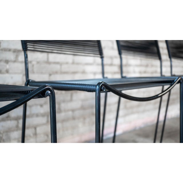 Post Modern Giandomenico Belotti Attributed 'Spaghetti' Counter Stools, C. 1980s - Set of 4 For Sale - Image 9 of 18