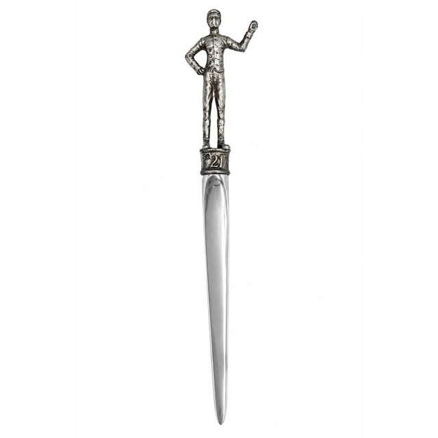 Vintage the 21 Club Nyc Restaurant Letter Opener Equestrian Jockey For Sale In Washington DC - Image 6 of 8