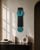 Signed Artist Leonie Lacouette Narrow Black Verdigris Copper Pendulum Wall Clock Kindly note photo number two (2) is a...