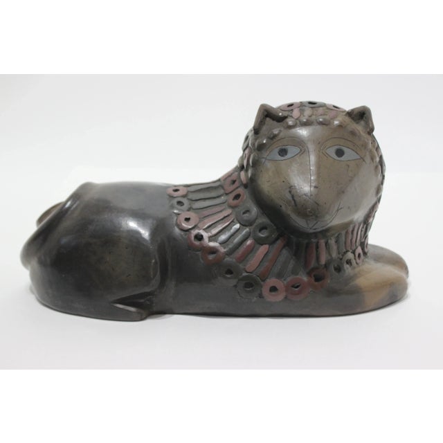 Smiling Lion Artisan Sculpture For Sale - Image 11 of 11