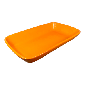 Vintage Stangl Americana Tangerine Rectangular Art Pottery Tray