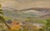 Heinrich Pforr, Wide Hilly Landscape with Village and Distant View, Watercolor, in Very Good conditions. Designed 1890 to...