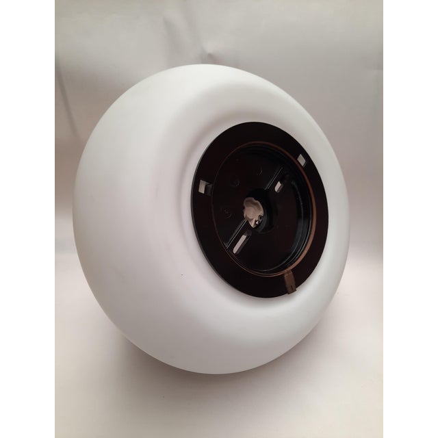 Art Deco Ceiling Lamp with Frosted Glass and Bakelite Mounting Hardware from Philips, 1930s For Sale - Image 3 of 6