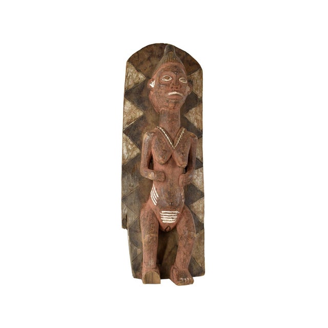 Early 20th Century Pende Figural Wood Plank For Sale