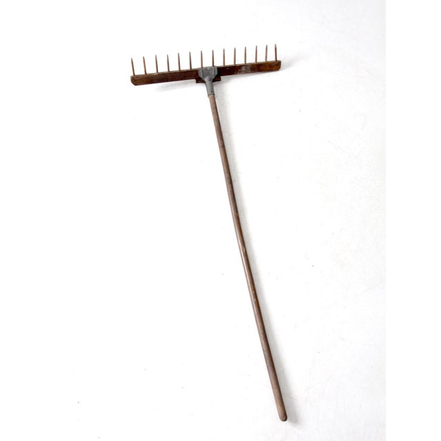 Brown Antique Wooden Hay Rake For Sale - Image 8 of 8
