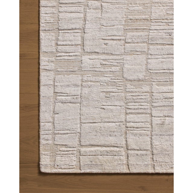 Loloi Rugs Jean Stoffer x Loloi Daniel Antique Ivory 18" x 18" Sample Rug For Sale - Image 4 of 5