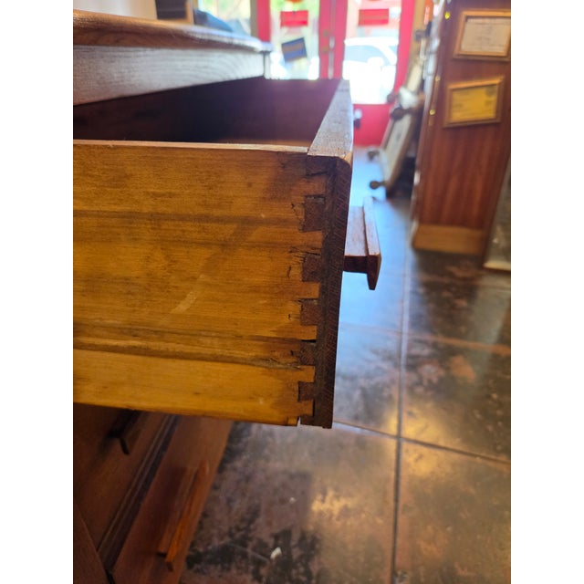 1900 - 1909 Antique 1900s Mission Oak Arts & Crafts Dresser Solid Oak For Sale - Image 5 of 8