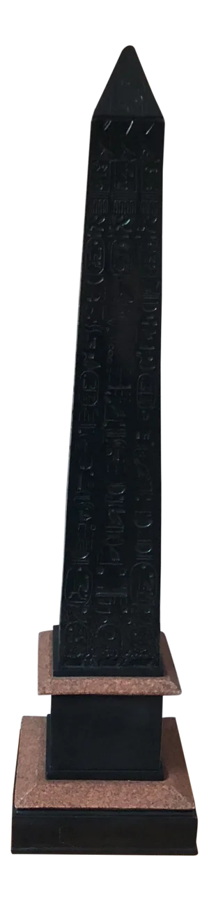 Black Marble/Red Granite Obelisk