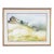 1960s Landscape of a Farm Original Watercolor on Paper Signed Clarissa Johnson, Framed For Sale