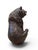 Glass Antique Black Forest Carved Bear Inkwell with Glass Eyes and Original Glass, 1890 For Sale - Image 7 of 14