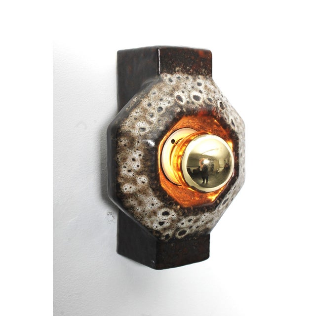 Space Age Ceramic Fat Lava Wall Lamp from Pan, 1970s, in Flawless conditions. Designed 1970 to 1979 I have official proof...