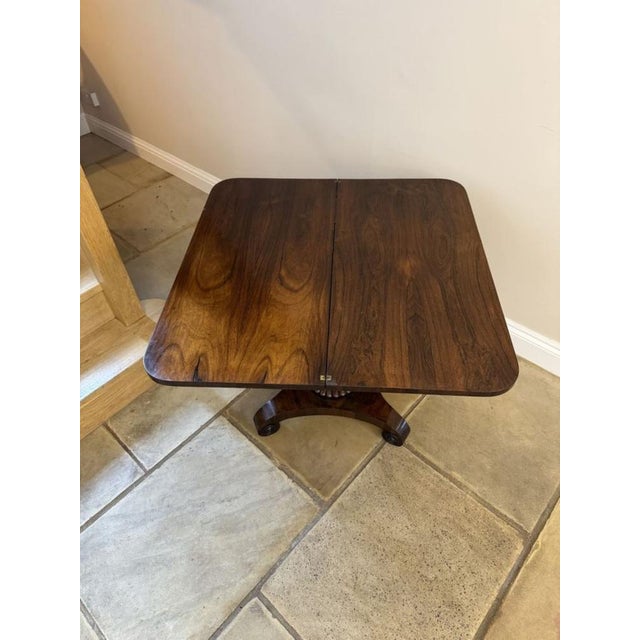 Early 19th Century Antique Regency Rosewood Tea Table, 1830s For Sale - Image 5 of 14