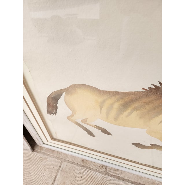 1980s Pair of African Game Animal Watercolor Paintings For Sale - Image 5 of 12