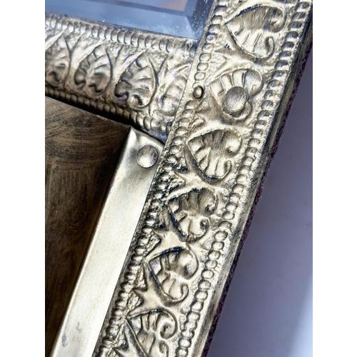 Gilded Mirror with Letter Holder, France, 1970s For Sale - Image 9 of 14