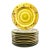 2000s Terre E Provence Ceramic Yellow & Green Salad Plates - Set of 10 For Sale
