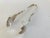 Mid-century Sterling Silver Tongs marked "R". 5.5" Long