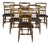 6 Vintage Nichols & Stone Co. Maple Hitchcock Style Stenciled Dining Chairs For Sale