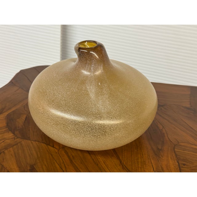 Amber Mottled Scavo-Style Art Glass For Sale In San Francisco - Image 6 of 12