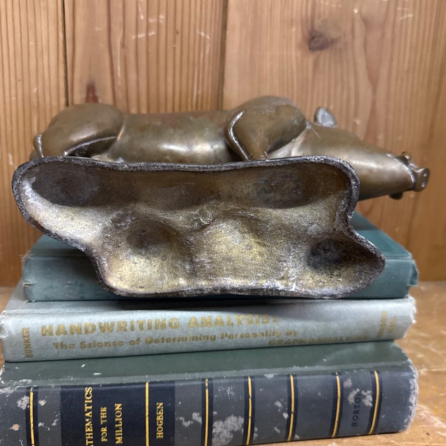 Metal 1950s Wild Boar Bronze Sculpture Razor Back Boar For Sale - Image 7 of 11