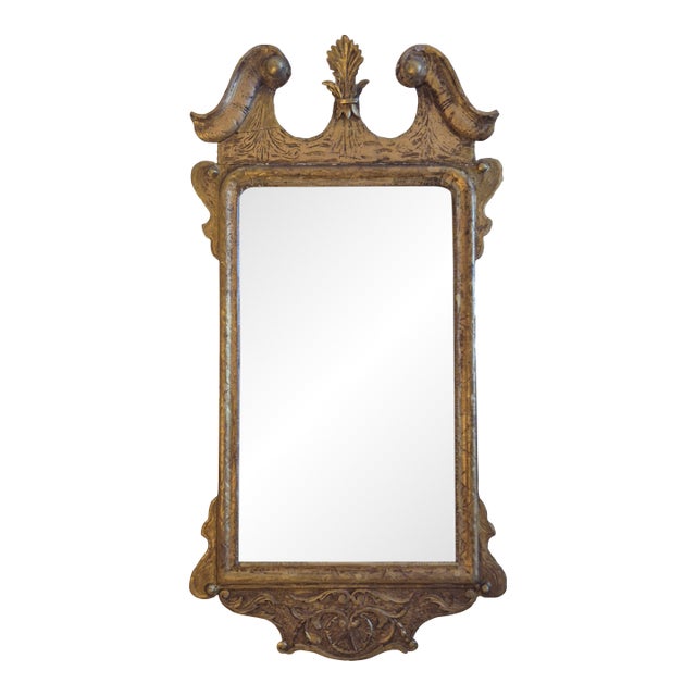 Antique Georgian Carved and Gilt Neoclassical Wall Mirror For Sale