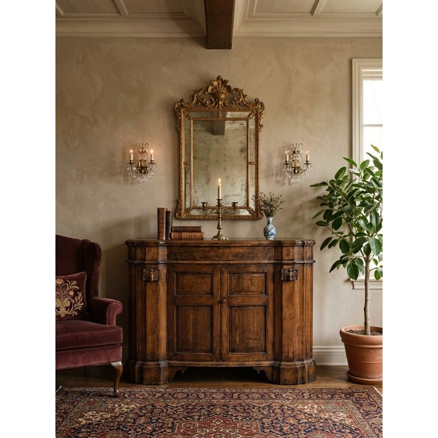 This Italian Faux Bois Cabinet (often styled as a classic Tuscan or Renaissance-style credenza) showcases an elegant blend...