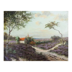 Early 20th Century Continental Lavender Landscape Painting