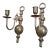 Vintage Solid Brass Candle Wall Sconces- A Pair For Sale