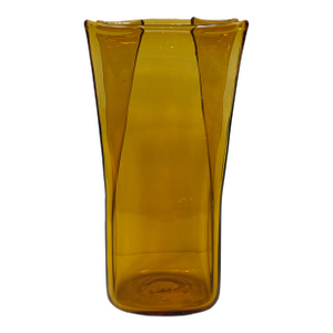 Vintage Blenko Paper Bag Blown Art Glass Vase American Mid-Century Modern