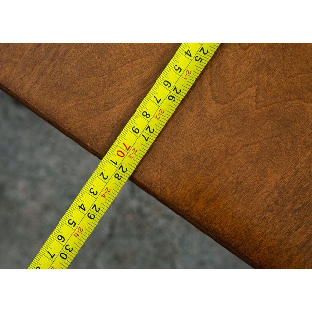 1960s Mid Century Modern Table Solid Wood End Side Nightstand Rectangular Vintage For Sale - Image 10 of 10