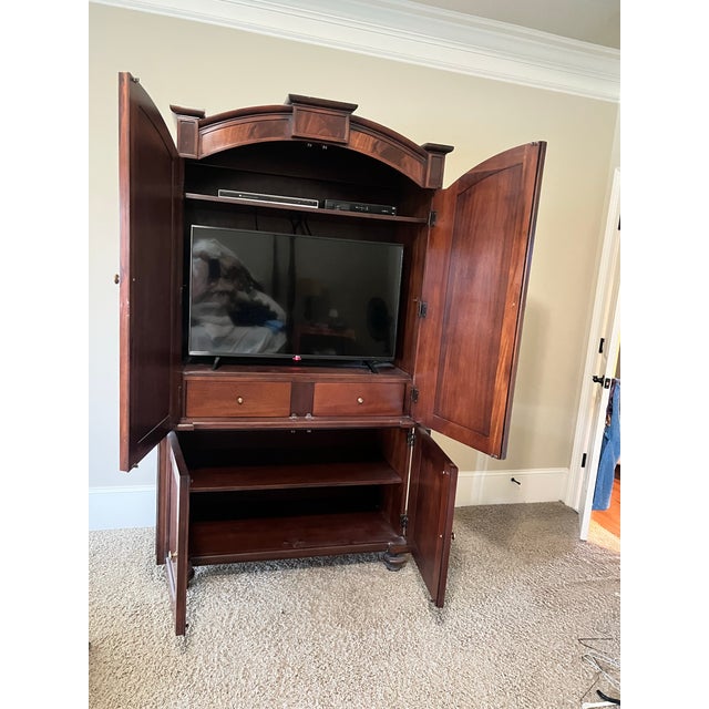 American Hickory Chair Mahogany Entertainment Center For Sale - Image 3 of 5