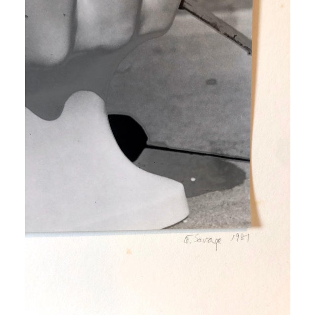 Modern Naomi SavagePhoto Of Pedro Friedeberg Hand Chair Vintage Silver Gelatin Photograph, 1981 For Sale - Image 3 of 5