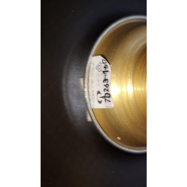 Metal Vintage Ceiling Lamp with Tinted Relief Glass Shade from Peill & Putzler, 1970s For Sale - Image 7 of 9