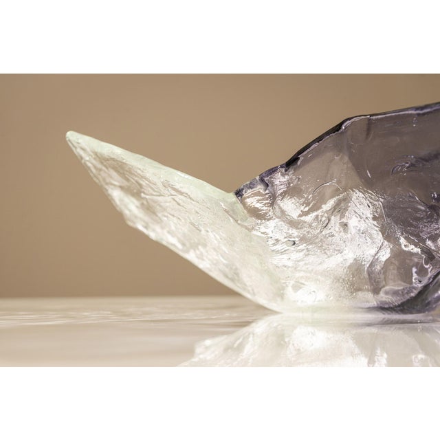 Mod. S502 Bowl in Crystal by Carlo Nason for AV Mazzega, 1970s For Sale - Image 6 of 13