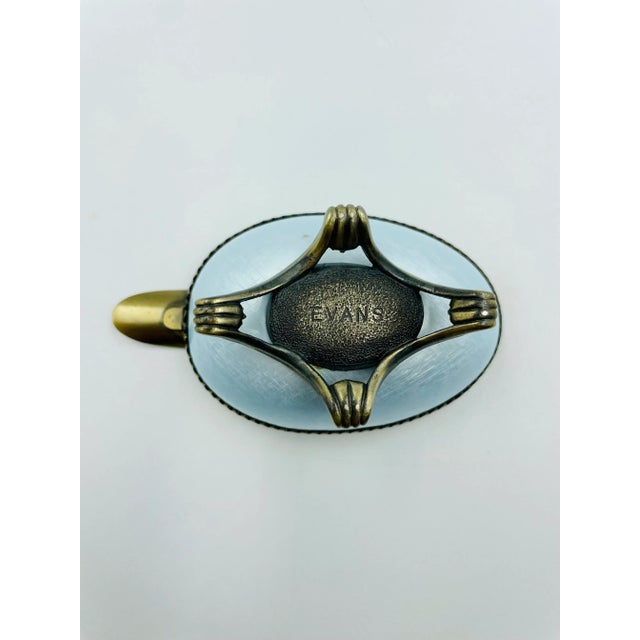 1950’s Evans Guilloche Enamel & Brass Egg-Shaped Ashtray For Sale In Los Angeles - Image 6 of 10