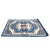 Textile 2020s Rectangular Royal Blue Rose Floral Motif Graphic Wool Rug Carpet For Sale - Image 7 of 7