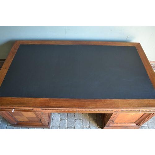 Antique Mahogany Partner Desk For Sale - Image 3 of 10
