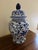 Late 20th Century Chinoiserie Large Blue and White Porcelain Ginger Jar For Sale - Image 4 of 8