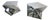 1970's Chromed Origami Styled Angled Side Tables For Sale
