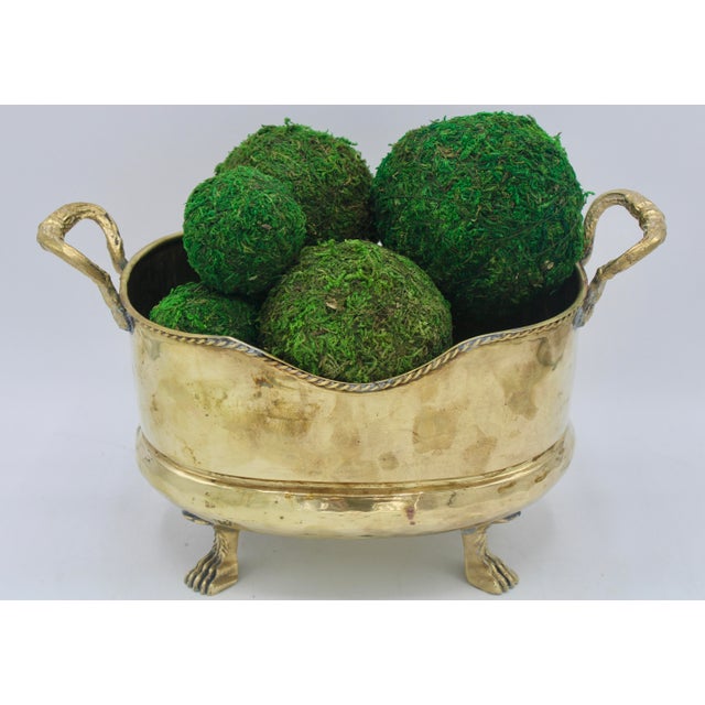 Mid Century Brass Cachepot Planter For Sale - Image 10 of 11