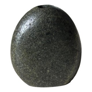 Stone Bud Vase Pacific Northwest Artisan Hand-Carved Volcanic Rock For Sale