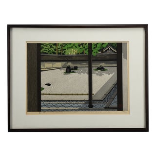 Ido, Masao, Sōsaku Hanga Summertime Ryōan-Ji Zen Garden, 1995, Woodblock Print For Sale