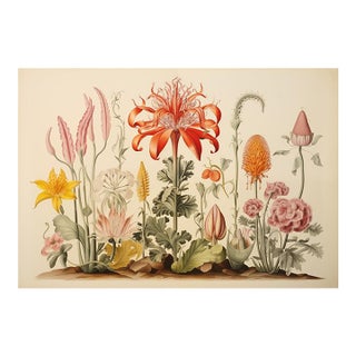 18" X 12" Vintage Botanical Watercolor 'Garden Bloom' - Fine Art Print For Sale