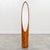 Wood 1970s Vintage Bohemian Coastal Veneer Rattan Lipstick Floor Mirror For Sale - Image 7 of 9